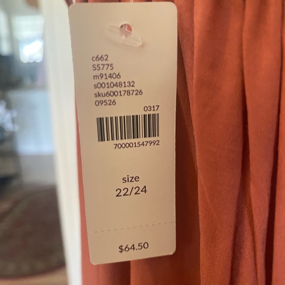 Swim by Cacique Coral Beach Cover Up with stylish fringe size 22/24- - Picture 7 of 10